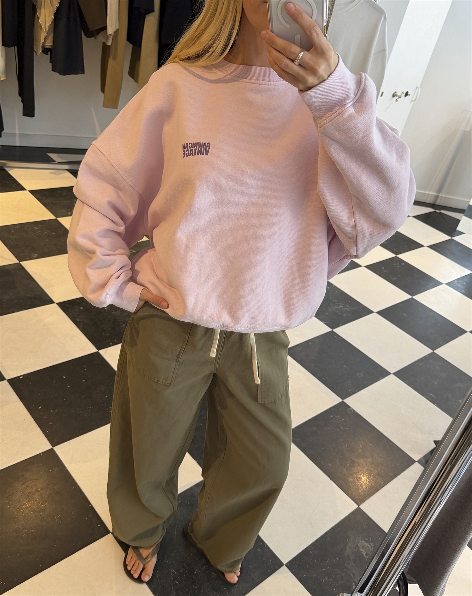 American Vintage - Plizzy Sweatshirt - Petal Vintage